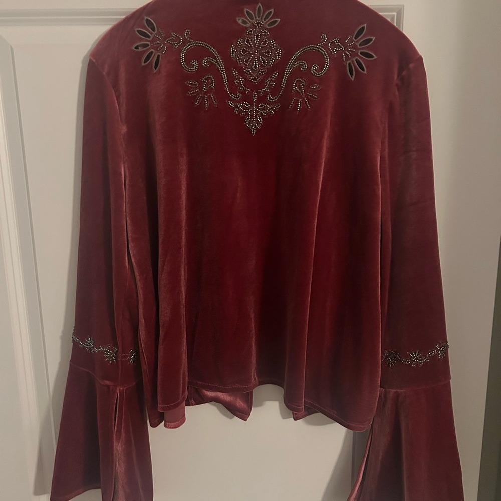 VENUS Burgundy Velvet Jacket